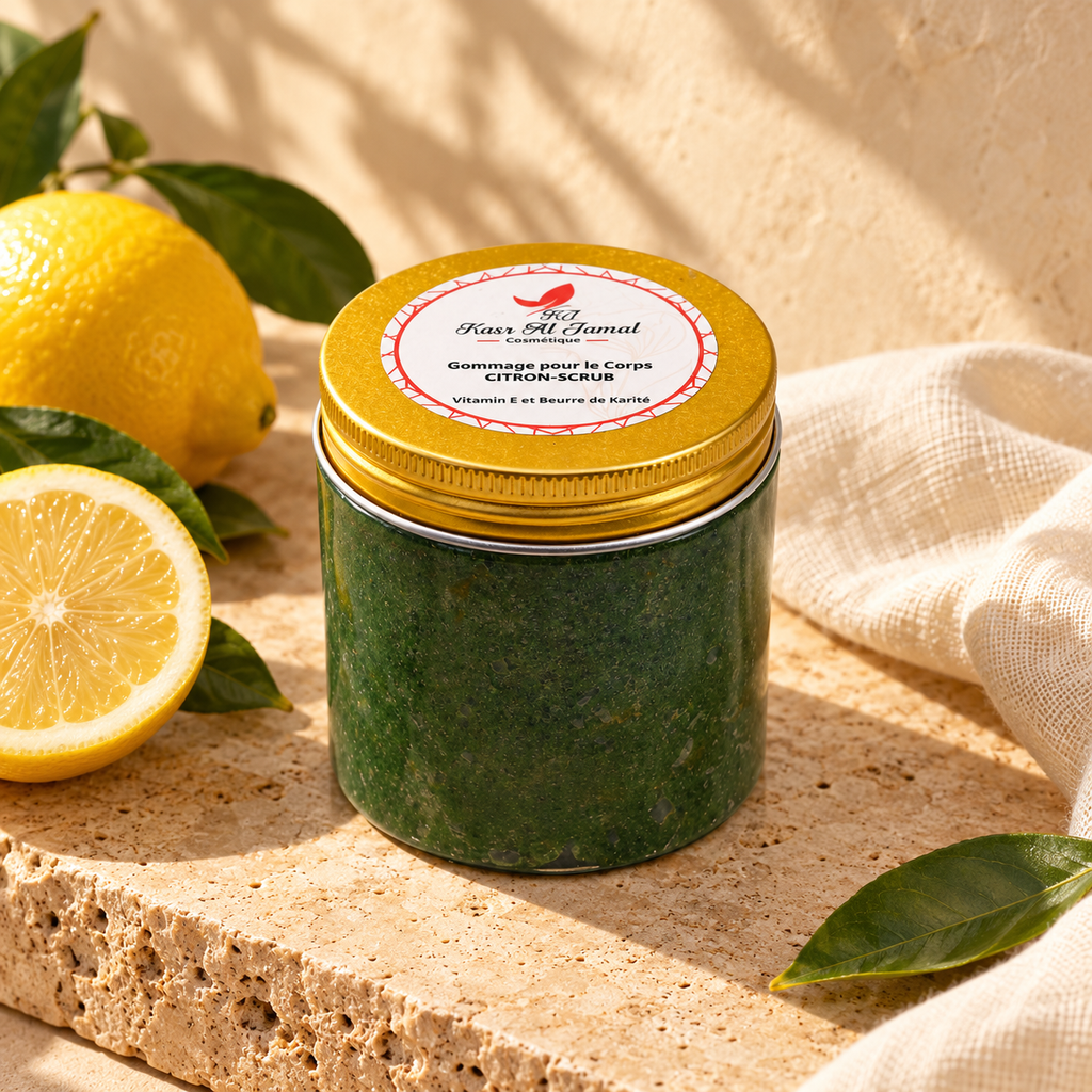 Gommage Citron au beurre de karité et vitamine E – ambiance citron